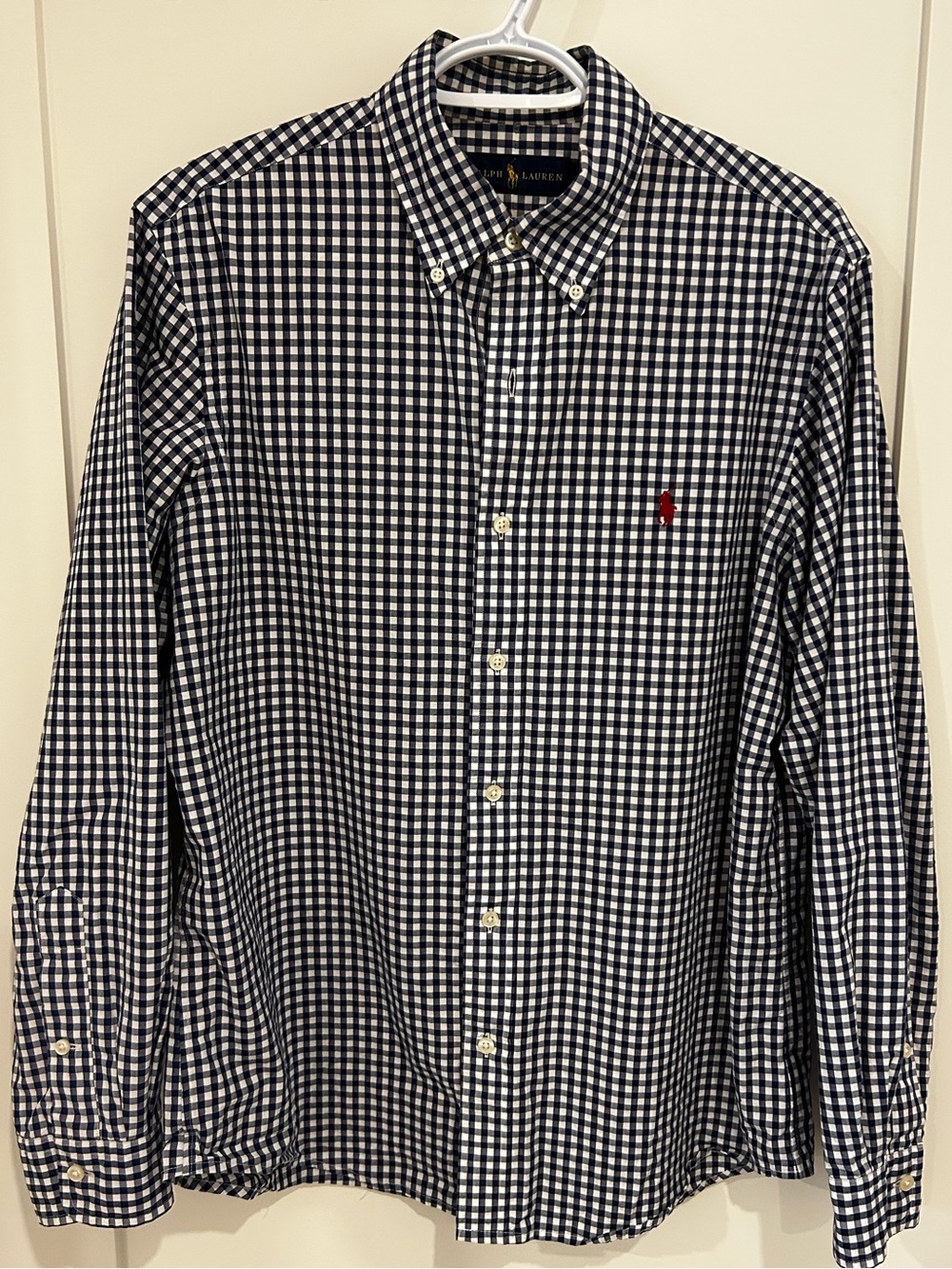 Polo by Ralph Lauren Men's Navy & White Check Button-Down Shirt
